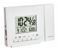 TFA Radio controlada Proyección de Reloj con termómetro 60.5013 (Blanco)