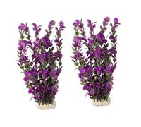 TFAOYS 2 terrarios artificiales para plantas de reptiles, suministros de decoración, acuarios, peceras, plantas, hábitat, escondites, tanques, accesorios de agua, césped, decoración de visualización