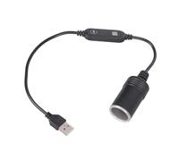 TFAOYS Cable de alimentación de salida ajustable USB a 12 V para coche, para viajes, camping, procesador USB