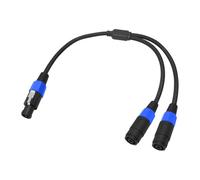 TFAOYS Cable divisor Speak on Splitter, 1 macho a 2 hembras Y en 1 macho a 2 hembras (1 paquete) extensión de altavoces