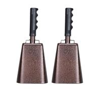 TFAOYS Campanas de fiesta portátiles plateadas de 10 pulgadas que crean sonidos fuertes, ideales para celebraciones, competiciones y reuniones, juegos y celebraciones de fiestas, para hacer ruidos