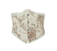 TFAOYS Corsé bordado con patrón floral para mujer, elástico, adelgazante, moldeador, faja moldeadora para mujer, corsé adelgazante ajustable para decoración de discoteca de moda, Multicolor, L