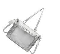 TFAOYS Lovely Itabag - Bolso bandolera con ventana transparente para viajes, casual, corbata, lazos, para escuela, mujeres, con ventana transparente