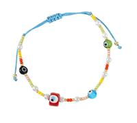 TFAOYS Pulseras con dije de mal de ojo místico, elegante pulsera tejida para uso diario y estilos retro contra el mal de ojo, accesorios de protección
