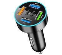 TFAOYS Total 66 W inteligente cargador de coche multipuerto solución rápida adaptador rápido con luz LED características