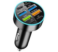 TFAOYS Total 66 W inteligente cargador de coche multipuerto solución rápida adaptador rápido con luz LED características