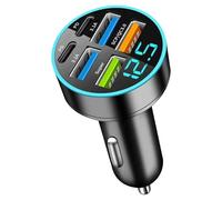 TFAOYS Total 66 W inteligente cargador de coche multipuerto solución rápida adaptador rápido con luz LED características