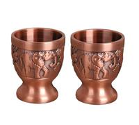 TFAOYS Utensilios de vino de elefante de bronce, delicada base Kiriste, pieza de servir bebidas, pieza tradicional de elefante para servir bebidas