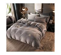 TFBHL Set de la Bola de Cama Conjunto de Cubierta década de Terciopelo Conjunto de Cubierta de edredón de Doble Lateral Tallado Ultra Suave Juego de Cubierta de la Cubierta de la Cubierta de la