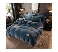 TFBHL Set de la Bola de Cama Conjunto de la Cubierta del edredón de Terciopelo Ultra Suave cálido Doble Llave del edredón del edredón del edredón de la Almohadilla del edredón de la Almohadilla de la