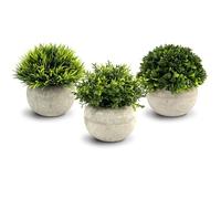 TFCIOD 4 Piezas Plantas Artificiales Decorativas, Planta Artificial Pequeña, Mini Ecologización Macetas Artificiales Decorativas, Fake Plants para Cocina, Salón,Oficina Mesa, Decoracion (Verde-009)