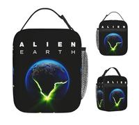 TFDGDGH Aliens Earth 2025 Bolsas de Almuerzo aisladas Bolsa de Comida Nevera portátil Térmica Bento Box para la Oficina de la Escuela