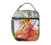 TFDGDGH Bolsa de Almuerzo aislada Candy Candy Anime Kawaii Japanese Kids Food Container Bags Portátil Thermal Cooler Bento Box para el Trabajo