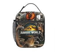 TFDGDGH Bolsa de Almuerzo con Aislamiento térmico Jurassic Rebirth Dinosaurs Attack World Covert Mission Portable Bento Box Cooler Thermal Food Box