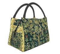 TFDGDGH Bolsa de Almuerzo con Aislamiento térmico Tree of Life by William Morris para Mujer con patrón Textil Floral Contenedor portátil para Comida Caja de Comida