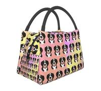 TFDGDGH Bolsa de Almuerzo con Estampado de Perro Bernese Mountain Dogs Picnic Lunch Box para Adultos Retro Graphic Tote Food Bags Oxford Cooler Bag