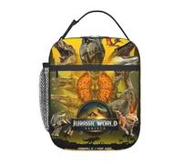 TFDGDGH Bolsas de Almuerzo aisladas Jurassic Rebirth Dinosaurs Attack World Covert Mission Lunch Food Box Ins Thermal Cooler Bento Box Travel