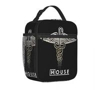TFDGDGH House MD Snakes On A Cane Accessories Bolsa de Almuerzo aislada para el Trabajo Bolsa de Almacenamiento de Alimentos Nevera portátil Caja térmica Bento