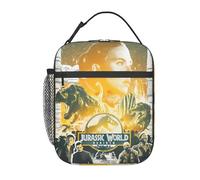 TFDGDGH Lonchera Aislada Jurassic Rebirth Dinosaurs Attack World Covert Mission Food Box Ins Style Thermal Cooler Bento Box para Trabajo