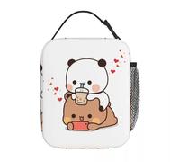 TFDGDGH Loncheras aisladas Bubu Dudu Accesorios de enfriamiento Caja de Comida de Almacenamiento de Osos Panda de Dibujos Animados Nevera térmica Fiambrera para la Escuela