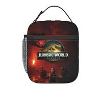 TFDGDGH Loncheras Jurassic Rebirth Dinosaurs Attack World Covert Mission Lunch Container Multifuncional Cooler Thermal Bento Box School