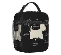 TFDGDGH Loncheras Reutilizables Westie Dog Anatomy Impermeables West Highland White Terrier Cooler Thermal Food Insulated Lunch Bag Office