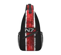 TFDGDGH Mass Effect-N7 Mochila de Cabestrillo Bolso de Cabestrillo Senderismo Viaje Bolsa de Pecho Daypack Mochila Cruzada de Moda para Hombres Bolso de Hombro Bolsa de Hombro