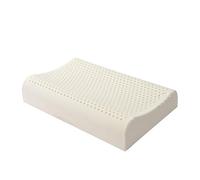 TFDRSEXVD Almohada de látex 100% Natural, Almohada de emulsión viscoelástica, Almohada de Contorno de Cuello Cervical para Dormir de Lado, Espalda y estómago,Flat Type,60x40x10/12cm