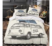 TFEDACVSS Aviones Antiguos Funda de Edredón de poliéster 3 Piezas Estampado 3D Cremallera Oculta con Fundas de Almohada Suave Diseño de aviación Retro Funda Edredon for niños y niñas King（220x240cm）