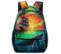 TFEDACVSS BalenaNiñoMochilas Mochilas Tipo Casual Animales Balenas Escolar Mochila Para Primaria Secundaria Y Bachillerato Niñas Niños Portátil Gran Capacidad One Size