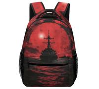 TFEDACVSS Barcos de guerra frescosNiña Mochilas Mochila Escolar UniversitariaVehículos Viajes Para Hombres, Mujeres, Niños Y Niñas, Se Adapta Para Portátil Daypack CasualOne Size