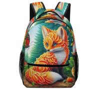 TFEDACVSS FoxMochila Escolar Mochila Unisex Animales Fox Adolescentes Para Hombres, Mujeres, Niños Y Niñas, Se Adapta Portátil Gran Capacidad One Size