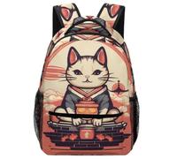 TFEDACVSS Gato afortunado sentado - Estilo japonés de dibujos animadosMochila Escolar Mochila Viaje Viajes Para Hombres, Mujeres, Niños Y Niñas, Se Adapta Mochila Infantil De Gran CapacidadOne Size