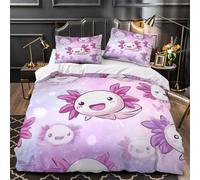 TFEDACVSS Linda Vaca de Las Tierras Altas Funda de Edredón Diseño 3D Juego de 3 Piezas Cremallera Oculta Incluye Fundas de Almohada Transpirable Acuarela Floral Funda Edredon for niña King（220x240cm）