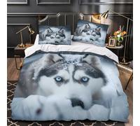 TFEDACVSS Primer Plano de una Oveja Funda de Edredón Juego de 3 Piezas Estampado 3D Cierre de con Fundas de Almohada Suave Escena Pastoral de la Naturaleza Funda Edredon for Adultos King（220x240cm）