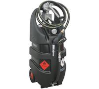 TFF Depósito Móvil de Gasolina 110 L, Bomba 12V ATEX, Caudal 45 l/min, Surtidor con Cable Batería, Manguera 3 m