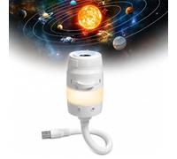 TFFUAM Proyector de galaxia 2 en 1, luz nocturna, proyector USB de cielo estrellado con 13 películas de proyección intercambiables, brillo ajustable, mini luz nocturna LED para dormitorio, techo
