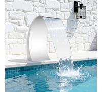 TFGXUE Cascada de piscina, fuente de piscina de acero inoxidable, no se requiere instalación, presión de agua adecuada dentro de 2.5 kg, cascada de estanque para estanques, piscinas y piscinas