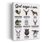TFHISTRZGV Christian Hunting Wall-Art - God‘s Creation & Outdoor Blessings Print - Cabin, Lodge or Man Cave Decor for Hunter Gift(Unframed,16x24inch(40x60cm))