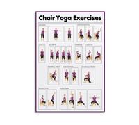 TFHISTRZGV Mindful Yoga Practice Poster with Seated and Standing Poses for All Levels(Framed,08X12inch(20X30cm))