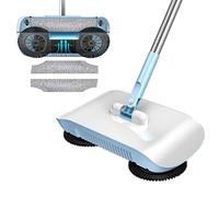 TFixol Barredora de suelo mejorada para superficies de madera dura, suelos de madera, laminados, azulejos, escoba pequeña y portátil, limpia el pelo de las mascotas, mopa manual de empuje manual, sin