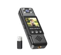 TFixol Cámara corporal WiFi 4K con o y videocámara con clip trasero, lente giratoria de 180°, detección de movimiento para policías, viajes muy personales, 2