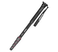 TFixol E-222 - Monopod de cámara de 64 pulgadas, aleación de aluminio, 5 secciones, 5 kg, carga de 11 kg con tornillo de 1/4 a 3/8 pulgadas y agujero roscado de 3/8 pulgadas, color negro