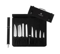 TFixol Estuche para cuchillos, bolsa enrollable para cuchillos con hombro S y asa, bolsa portátil para cuchillos de carne, color negro