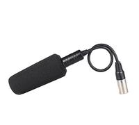 TFixol Micrófono unidireccional de condensador estéreo de visualización de vídeo para videocámaras Pano, cara XLR