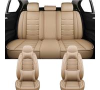 Tfkkaw Juegos Funda Asiento para VW para Amarok para Polo 9N para GOL G3 G5 para Golf 8 7 6 5 4 ID4 Fundas para Asientos De Coche(Luxury-Beige)