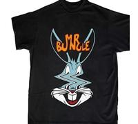 TFRDE2345 Mr Bungle Funny Rabbit Black T Shirt Full