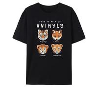 TFRwtf33R Animals Men's Casual T-Shirt Black L