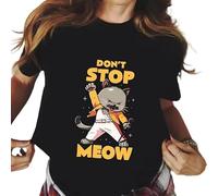TFRwtf33R Don’T Stop Meow T Shirt Black S
