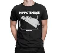 TFRwtf33R Hippotenuse Hippo Hypotenuse Math Pun Men T Shirt Black L